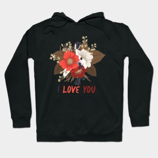 Flowers T-shirts I Love You Hoodie